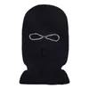 Wzcx rhinestone pasta balaclava full ansiktsmask hatt för unisex skidmask varm stickning fulla kepsar solida färg utomhus sport mössor y21111