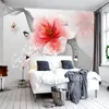 Wallpapers Custom 3D zelfklevend behang Postmoderne elegante dromerige aquarel bloemen sofa tv achtergrond muur papel de parede flores