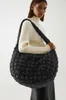 Evening Bags Lnv High Capacity Women's Quilted Black White Nylon Luxury Imitation Brands 2021 Winter Vintage Crossbody