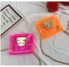 キッズゼリーハンドバッグ2021夏かわいい赤ちゃん女の子透明メッセンジャーバッグファッション子供プラスチックミニチェーンワンショルダーチェンジ財布F245