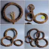 Decorative Flowers & Wreaths 3Pcs Hanging Wreath Rattan DIY Crafts Kit Party Supply (Coffee)