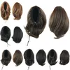 10 inches Drawstring Synthetic Ponytail Big Curly Ponytails Simulation Human Hair Extension Bundles 4 Colors Optional SP098N