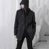 [Eam] mulheres pretas tamanho grande blazer lapela manga longa solta apta jaqueta moda primavera outono 1dd7642 21512
