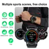 Livello militare T6 Sport Orologio Smart Guarda Smart Watch Uomo Donne IP68 Impermeabile Anti-Drop Anti-Scratch Quadrante personalizzato Componi cardiofrequente cardiofrequenzimetro Fitness Tracker per Android IOS Smartwatch