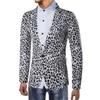 леопардовый печатный пиджак