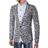 blazer de estampado de leopardo