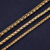 Bracelet chaîne en acier inoxydable plaqué or, bijoux à la mode pour femmes et hommes, cadeau de fête d'anniversaire de mariage, 5MM