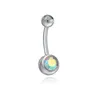 Bell Jewelrybell Biżuteria Buinry Stal nierdzewna przycisk pępka pierścienie pępka kryształowe krysztonowe kolce Kobiety mody upuszczenie ciała 2021 n