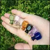 Arts And Arts, Crafts Gifts Home & Gardenwholesale- Mini Glass Color Rec Cute With Cork Little Bottles Gift Tiny Jars Vials Mix 7Colors 1 Dr