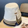 Korta Brim Bucket Hattar Solid Unisex Canvas Caps Face Shape Modifiering Hattar