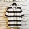 Camiseta de algodón a la moda para hombre, camisetas divertidas de verano para hombre, camisetas de gran tamaño a rayas, camiseta informal 5XL para hombre, ropa de calle H1218