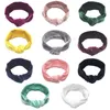 Effen kleur goud fluwelen kruis stretch stof vrouwen meisje hoofdband haar accessoires hoofddeksel Turban bandage hoofddeksels 20pcs