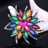 European and American flower brooch alloy diamond-studded exquisite colorful Costume decoration