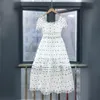 Summer Self Portrait Dress Sexy Lace Hollow Out Square Collar Maxi Long Princess Dresses High Quality Elegant Party 210506