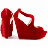 2021 Fashion High Platform Kvinnor Casual Sandals Peep Toe Summer High Heel Shoes Cut-Outs Ladies Office Arbete Wedges Sandaler 14cm Y0721