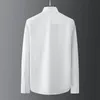 Handgjorda Rhinestones Tröjor Män Långärmade T-shirts Luxury Tuxedo Chemise Homme Slim Fit Casual Business Formal Dress Shirts 210527