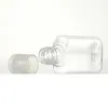 15 ملليلتر مصغرة اليد المطهر زجاجة بلاستيكية الحيوانات الأليفة مع فليب أعلى غطاء مربع مربع للمكياج غسول المطهر اليد السائل المطهر