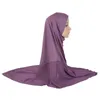 En bit Ramadan Muslim Hijab Scarf Amira Kvinnor Islam Full Cover Head Wrap Niqab Headwear Turban Arab Bön Headscarf Cap Hattar