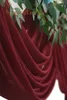 Wedding Arch Drapping Fabric 29" Wide 6.5 Yards Chiffon Fabric Backdrop Curtain Drapery Ceremony Reception Swag 210913