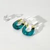 Hoop & Huggie Peri'sBox Transparent Resin C-Shaped Earring For Women Exaggerated LargeThick Acrylic Geometric Cute