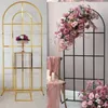 Pelouse extérieure décoration de mariage écran de bienvenue cadre en fer socle table arche de fleurs anniversaire ballons support fête scène décors support présentoir en tissu