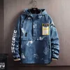 Spring Autumn Men's Jacket Fashion Casual Streetwear Hooded Jacket Windbreaker Coat Man Outwear Camouflage Hip Hop Clothes 211025