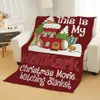 クリスマスの毛布子供二重層冬のフリーススクエア寝具キルトナップソファー旅行タペストリーカーペットエアコンブランケットHS2-Zwl