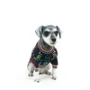 Maglione per cani da compagnia di lusso Arcobaleno colorato Lettera Cappotti stampati Autunno Inverno Capispalla caldi Bulldog Teddy Corgi