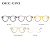 Fashion Sunglasses Frames OEC CPO Transparent Round Optical Glasses Women Men Clear Lens Frame Female Classic Black Orange Spectacle