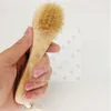 MOQ 50PCS OEM Boar Bristle Facial Brush Shaving Customized LOGO Wooden Handle Face Cleaning Brushes Skin Care Tool