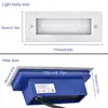 120V LED STAP LICHT INDIRE BUIDEN STRATION LICTEN MET Junction Box IP65 Waterdicht 3000K Warm Wit 7W Wandbevestiging Rechthoek Traplampen voor Pathway oprit