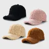 Ny baseballmössa Kvinnor Winter Wool Fashion Plush Hat Warm Flat Cap Tide