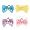 Dog Apparel 50 X Pet Hair Bows Rubber Bands Crown Pearl Puppy Accessories Supplies Small Headwear