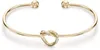 Rose Gold Color Twist Knot Love Cuff Bracelet for Women Simple Adjustable Size Open Wire Bangle Trendy Female Jewelry