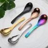 Stainless Steel Chinese Spoons Round Bottom Count Thick Spoon Multi-Specification Deepened Custom-Made Food Tool Tableware JJE10404