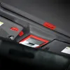 Cadre de garniture de lumière de lecture de toit en ABS, couvercle de décoration de poignée de lucarne pour Ford F150 2009 – 2014 rouge 5 pièces