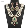 Marokańskie złote perły dla naszyjnik dla nowożeńców i zestaw kolczyk mody biżuteria akcesoria damskie