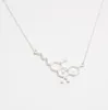 Anhänger 10 Stücke Gold Silber Einfache Molekül Molekulare Struktur Hormon Element Halskette Wissenschaft DNA Dopamin Halsketten Jhey9 Vxbzf322H