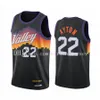 Phoenixvsunscmen Devin 1 Booker Chris Paul Deandre Ayton Jae Crowder 2020-21 Black City Basketball Jersey新しいユニフォーム