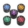 Tobacco Smoking Herb Grinders Accessories Aluminium Alloy Metal dia 63mm With Clear Top Window Lighting Grinder