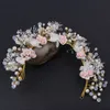 Kinder Strass Perle Blume Krone Mode Kristall handgemachte Hochzeit Girlanden Schmuck Pografie Mädchen Haarschmuck A66503303969