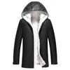 Gerçek Vizon Kürk Ceket Deri Ceket Erkekler Kış Ceketler Man Için Rüzgarlık Kapşonlu Kalınlaşmak Sıcak Kar Giyim Palto Büyük Boy Erkek Giysileri