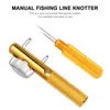 Fishing Hooks Manual Line Knotter Dual-use Knot-tying Tool For Adults Elders Fishing(Golden)