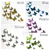 3D Butterfly Wall Sticker Stereo Mirror Plane Butterflies Stickers PVC Removable Wall Decals Butterfly's Home Decoration BH6078 TYJ