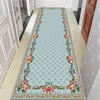 Tapis de couloir Long de maison, tapis Floral à grille pour salon, chambre à coucher de prière, tapis de cuisine antidérapant, surface de sol 220301