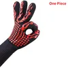 One Piece BBQ Gloves High Temperature Resistance Oven MittsDegrees Fireproof Barbecue Heat Insulation Microwave