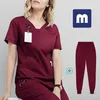 Medigo-042 Pantaloni a due pezzi da donna Scrub uniforme da ospedale Abbigliamento da lavoro Donna Infermiera sanitaria Sala operatoria dentale Tuta da lavaggio a mano Medico Salone di bellezza Camicia da lavoro