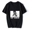2023Men's Camisetas Vintage Cool Rapper Homens Mulheres Camiseta Oversized Rip Pop Smoke Casual O Pescoço Hip Hop Manga Curta T-shirt Streetwear Camiseta