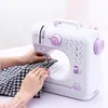 Máquina de costura portátil Mini Electric Household Crafting Mending Overlock 12 pontos com Presser Pedal Beginners