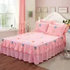 Top 100% coton jupe de lit fournitures textiles de taille multiple draps de lit couvre-lit doux pour la peau drap de lit avec taie d'oreiller F0374 210420